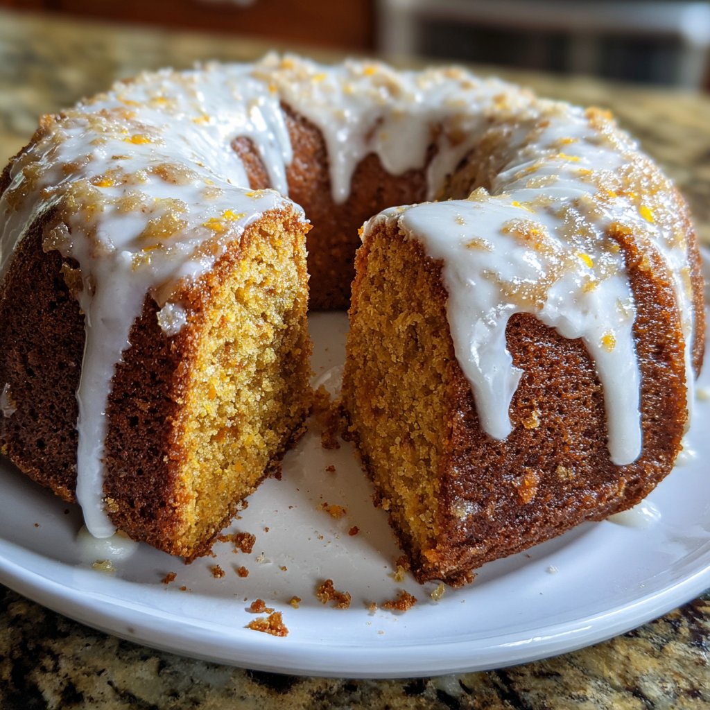 Karottenkuchen Mit Zitronen Glasur