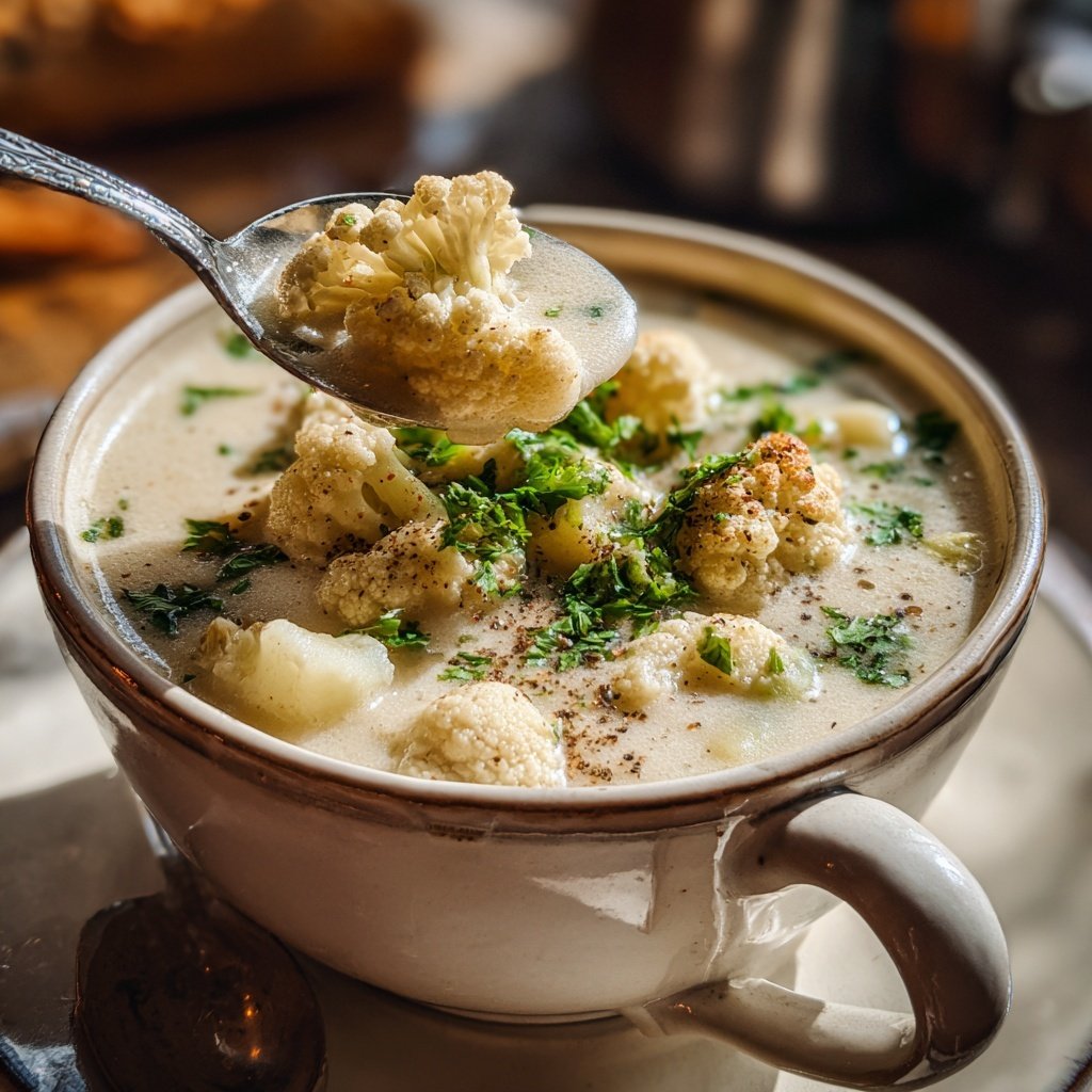 Blumenkohlsuppe mit Kartoffeln