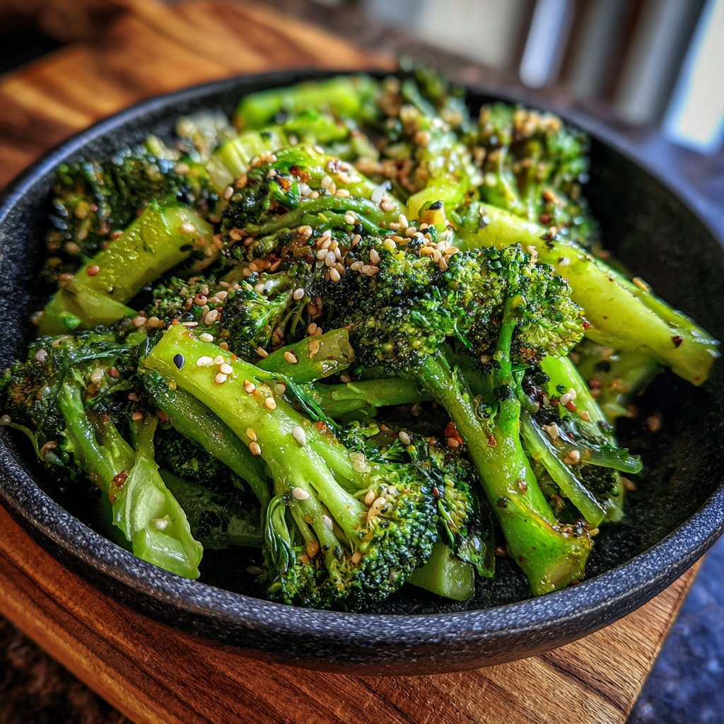 Brokkoli Pfanne Mit Knoblauch