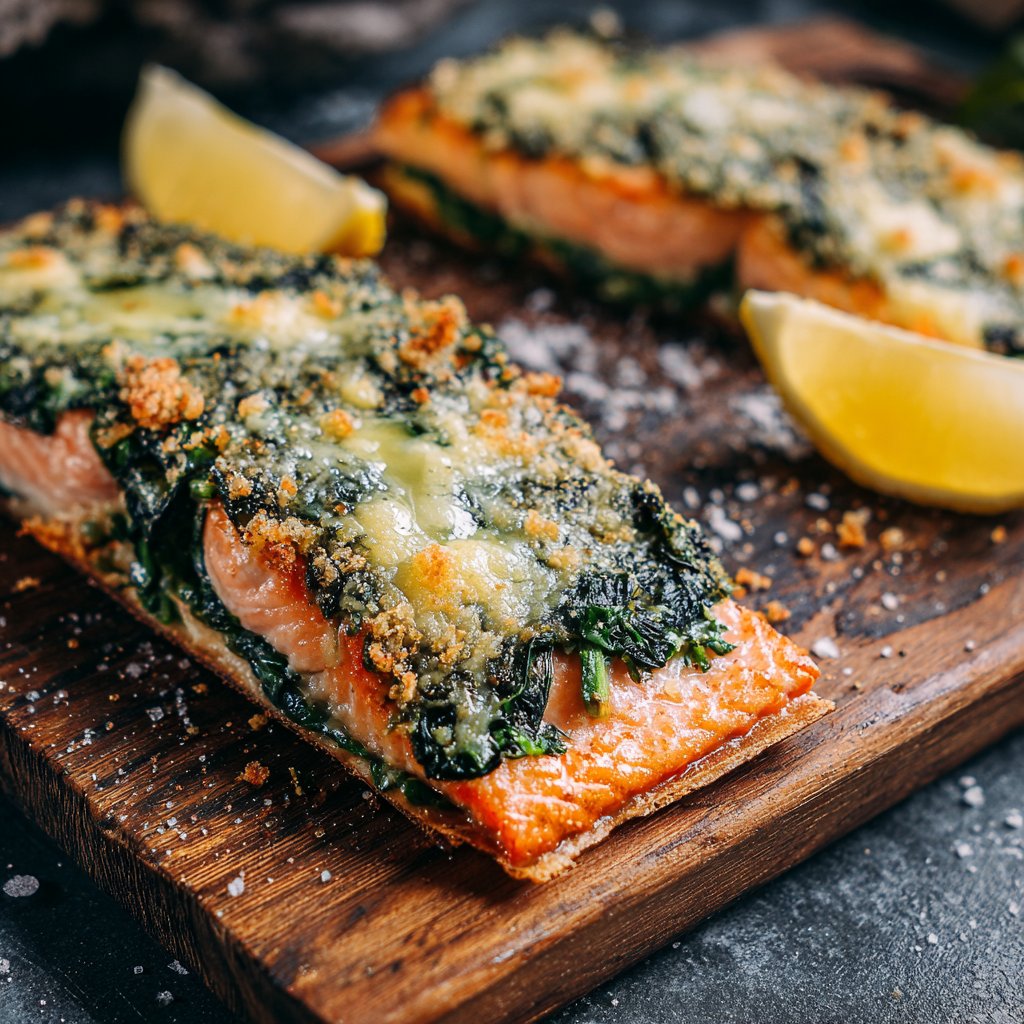 Lachs auf Spinatbett